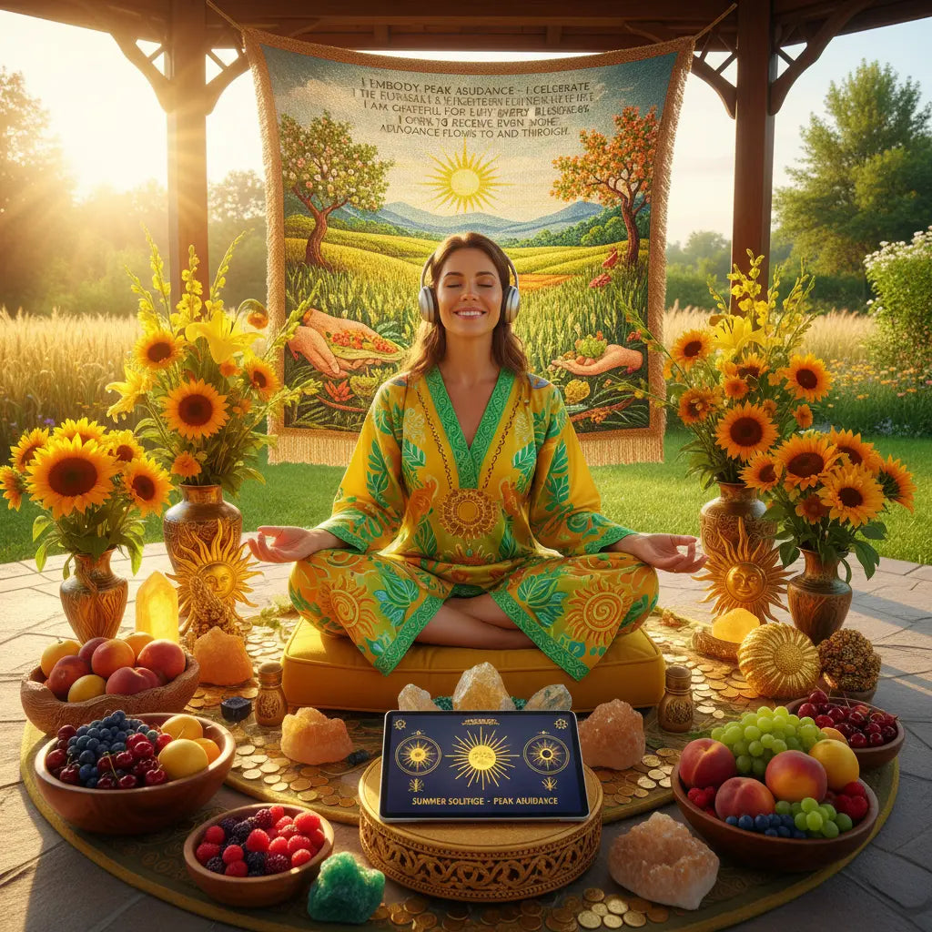 Summer Solstice Abundance Peak Meditation Scene