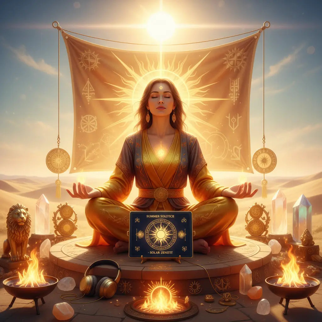 Summer Solstice Solar Zenith Power Meditation Scene