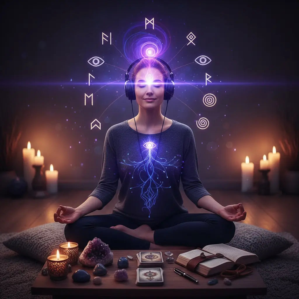 Third Eye Inner Wisdom Access Meditation Scene