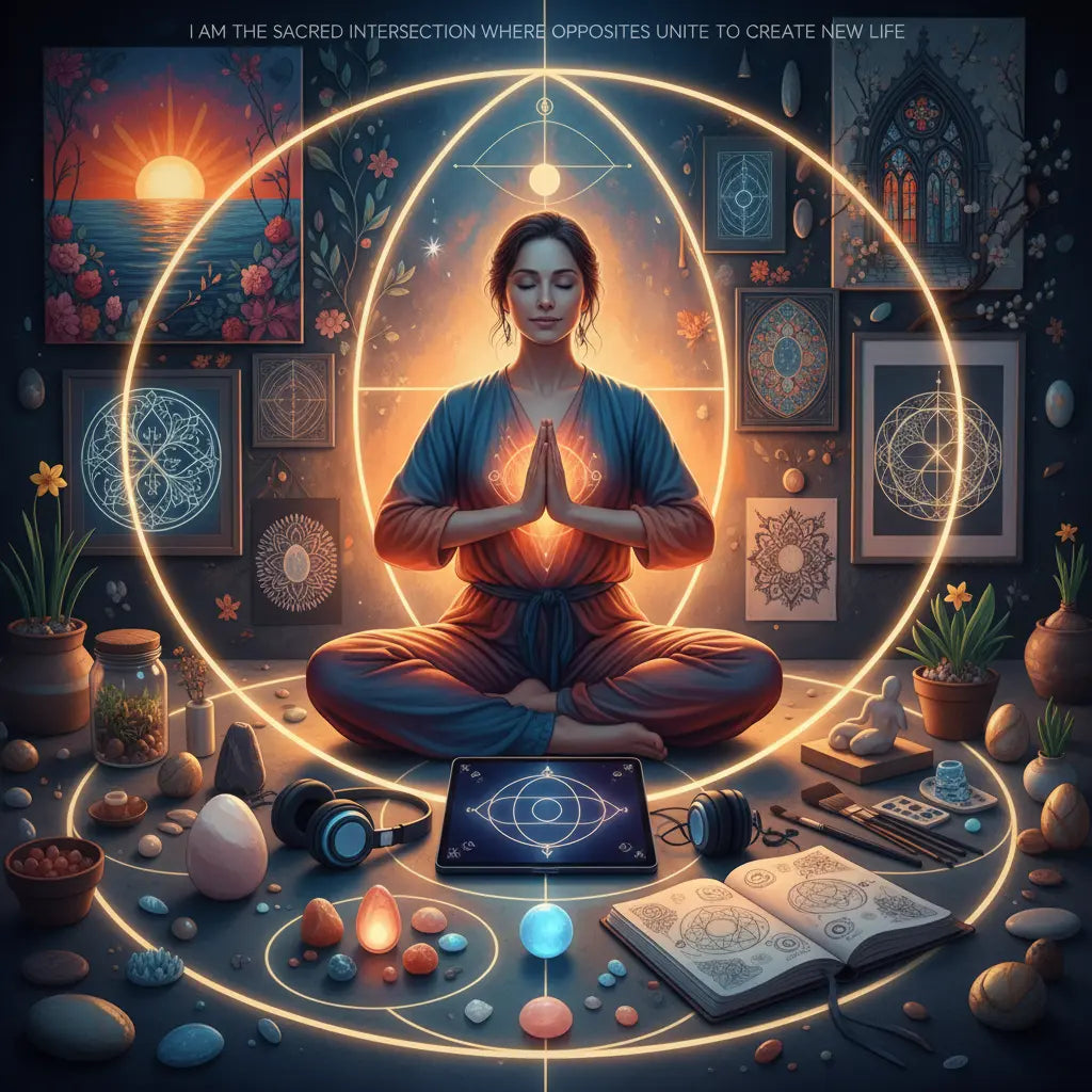 Vesica Piscis Sacred Union Birth Meditation Scene