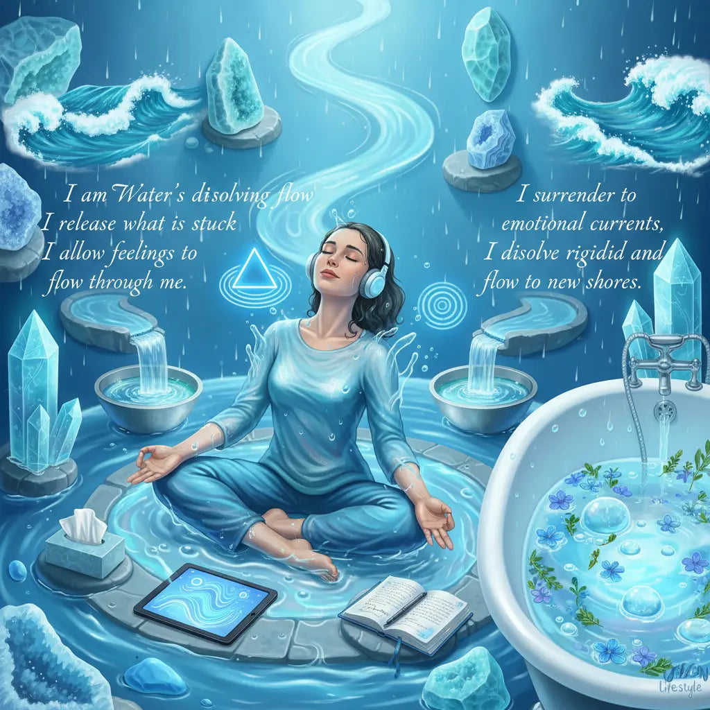 Water Alchemy Emotional Dissolution Flow Meditation Scene