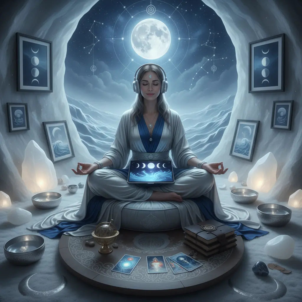 Water Alchemy Lunar Waters Intuition Meditation Scene