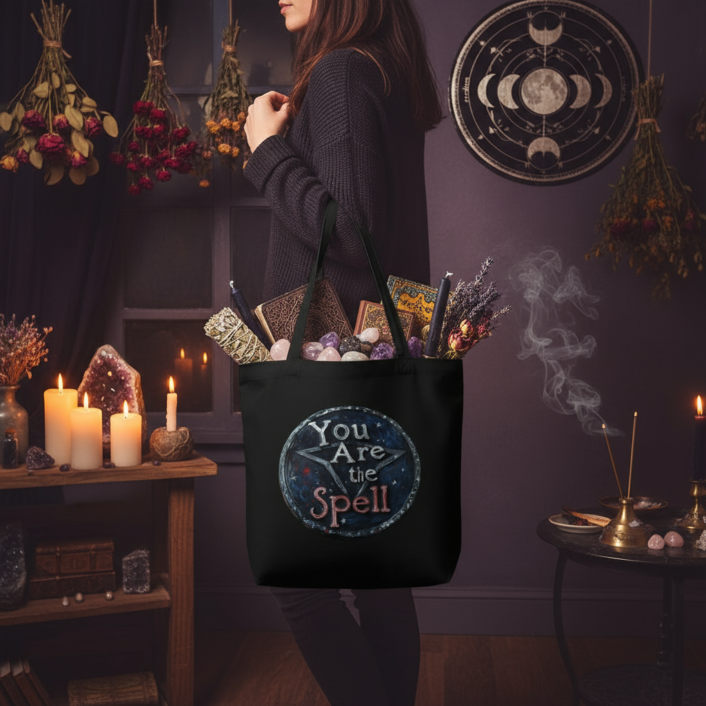 You are the Spell Eco Tote Bag - Mystical Lifestyle Scene